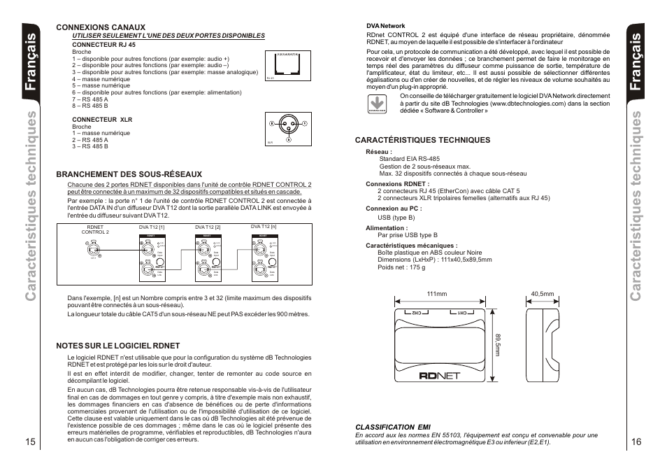 dB TECHNOLOGIES CONTROL 2 User Manual | Page 9 / 9