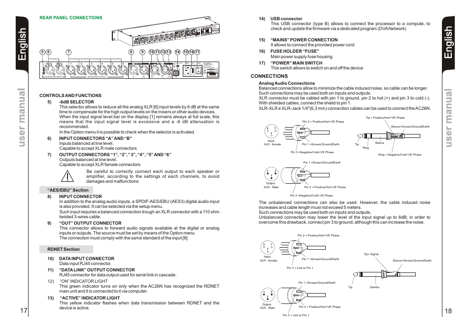 En g lis h | dB TECHNOLOGIES AC26N User Manual | Page 10 / 32