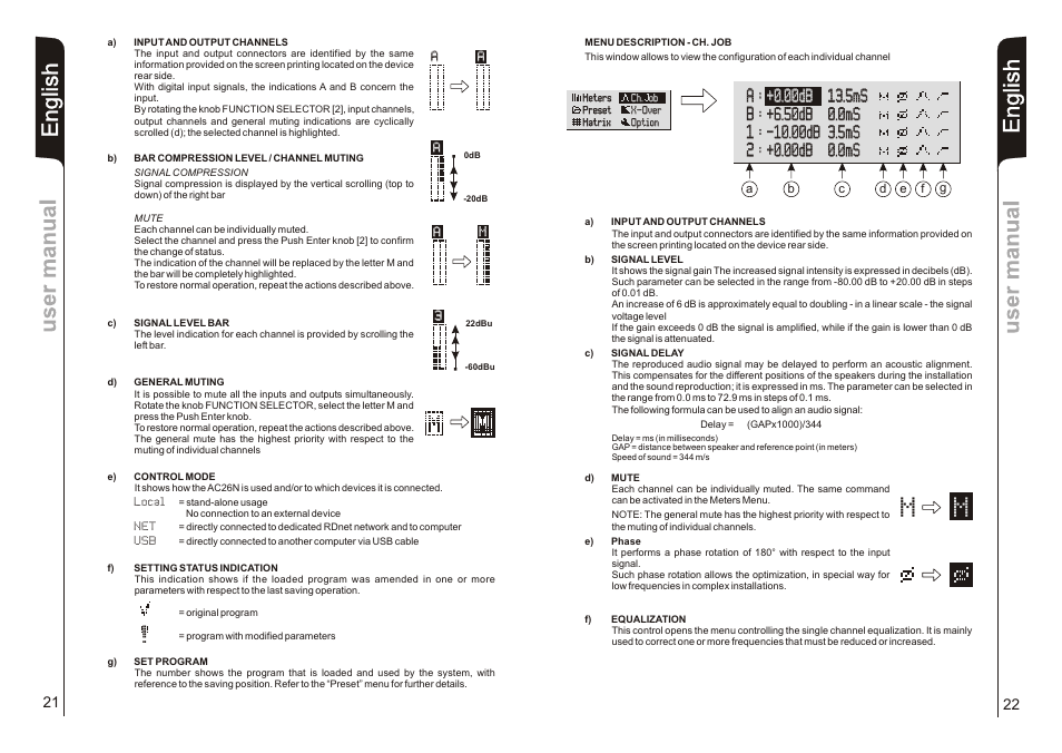 En g lis h | dB TECHNOLOGIES AC26N User Manual | Page 12 / 32