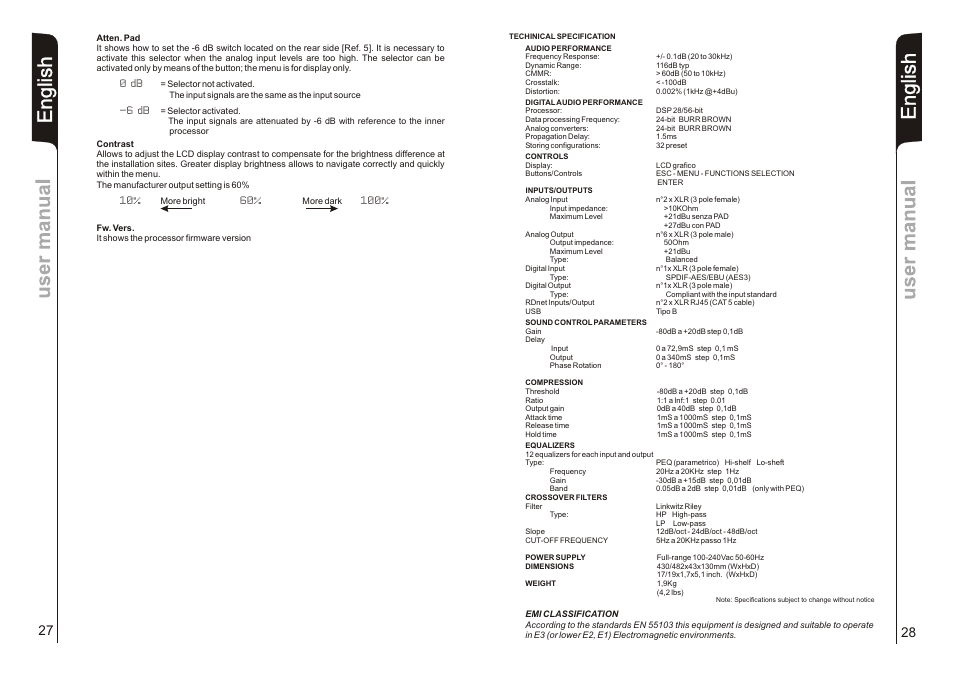 En g lis h | dB TECHNOLOGIES AC26N User Manual | Page 15 / 32