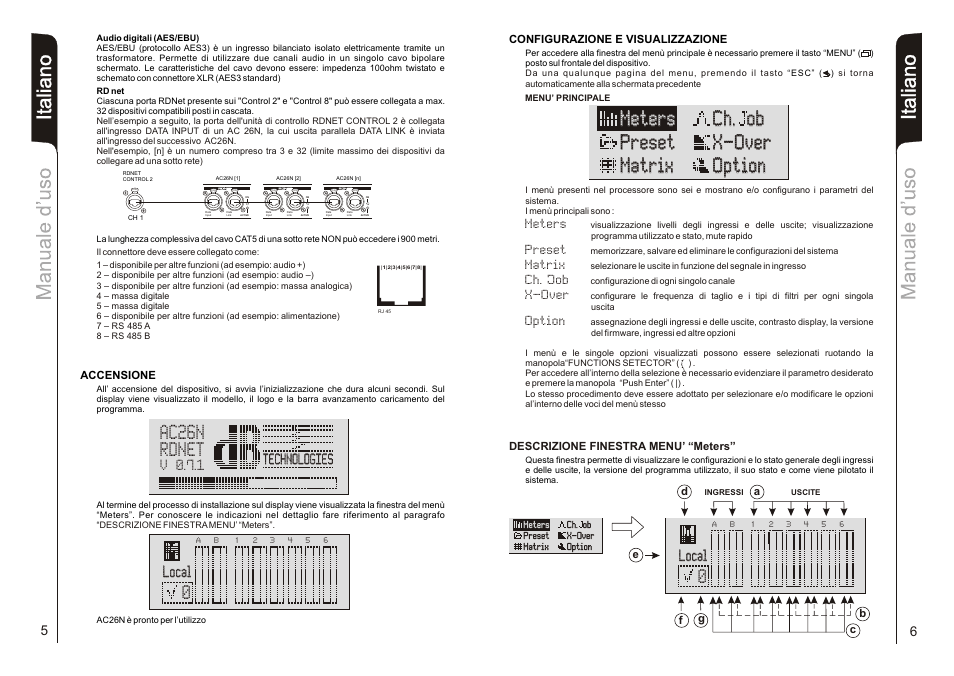 It a lia n o, Push | dB TECHNOLOGIES AC26N User Manual | Page 4 / 32