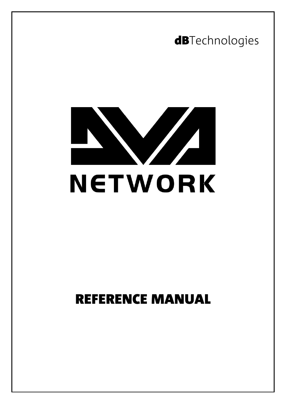 dB TECHNOLOGIES DVA NETWORK 1.2 Reference Manual User Manual | 16 pages