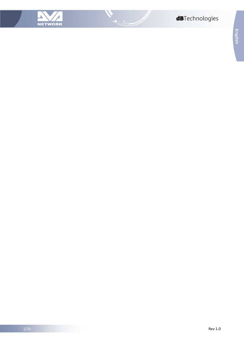 dB TECHNOLOGIES DVA NETWORK 1.2 Reference Manual User Manual | Page 2 / 16