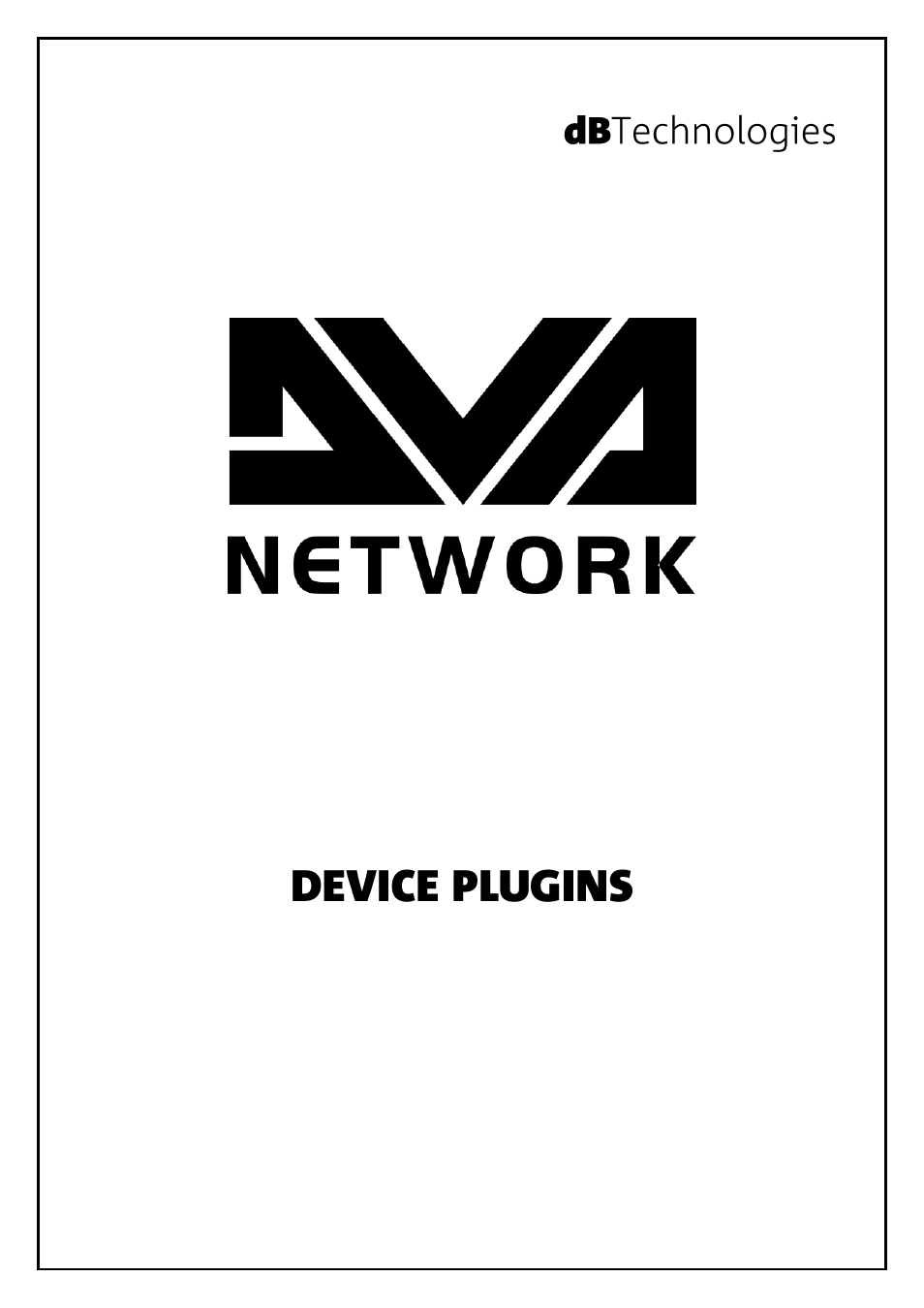 dB TECHNOLOGIES DVA NETWORK 1.2 Device Plugins Manual User Manual | 17 pages