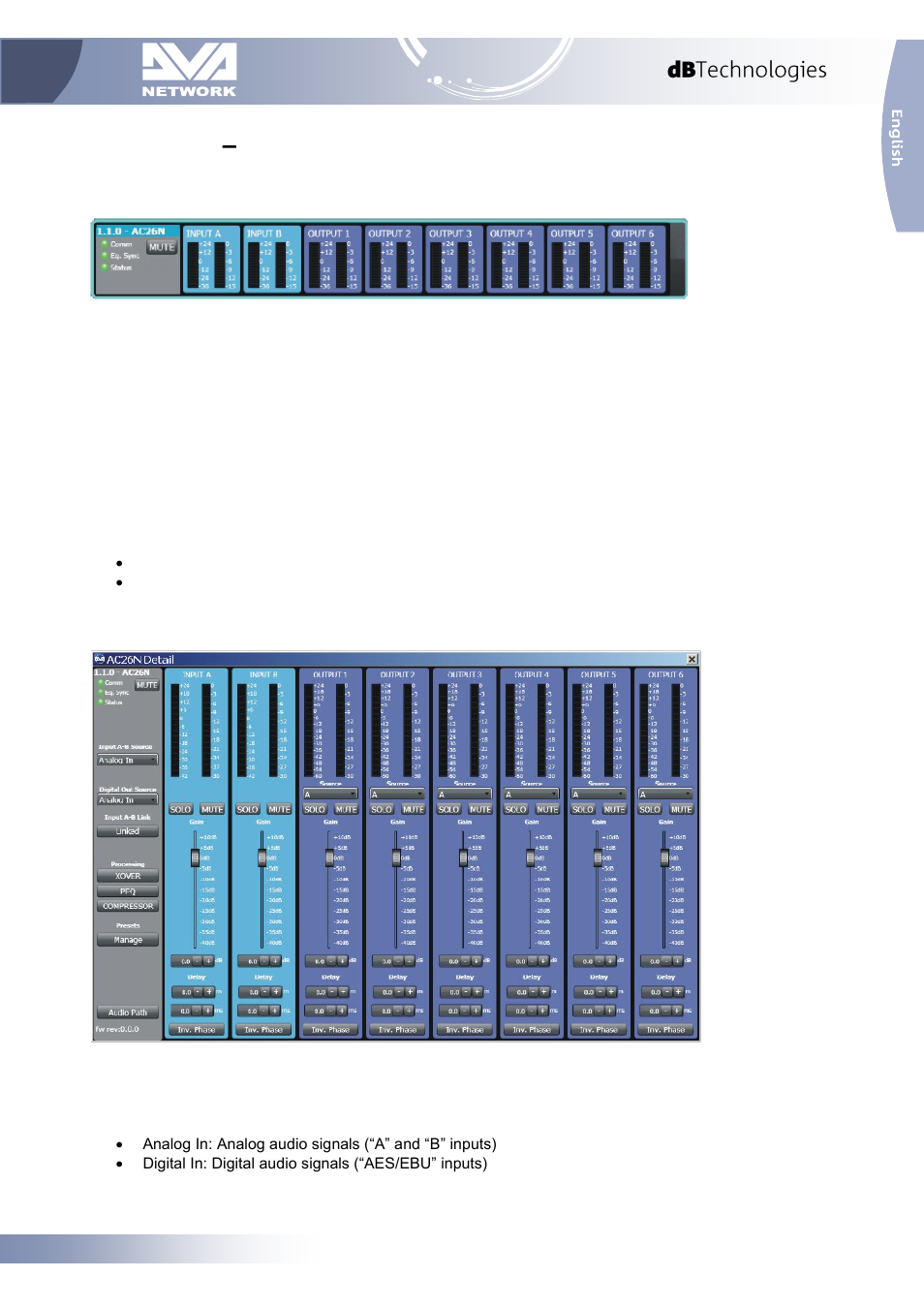 5 ac26n – digital audio processor, 1 compact view, 2 expanded view | Ac26n, Digital audio processor, Compact view, Expanded view, Ac26n – digital audio processor | dB TECHNOLOGIES DVA NETWORK 1.2 Device Plugins Manual User Manual | Page 12 / 17