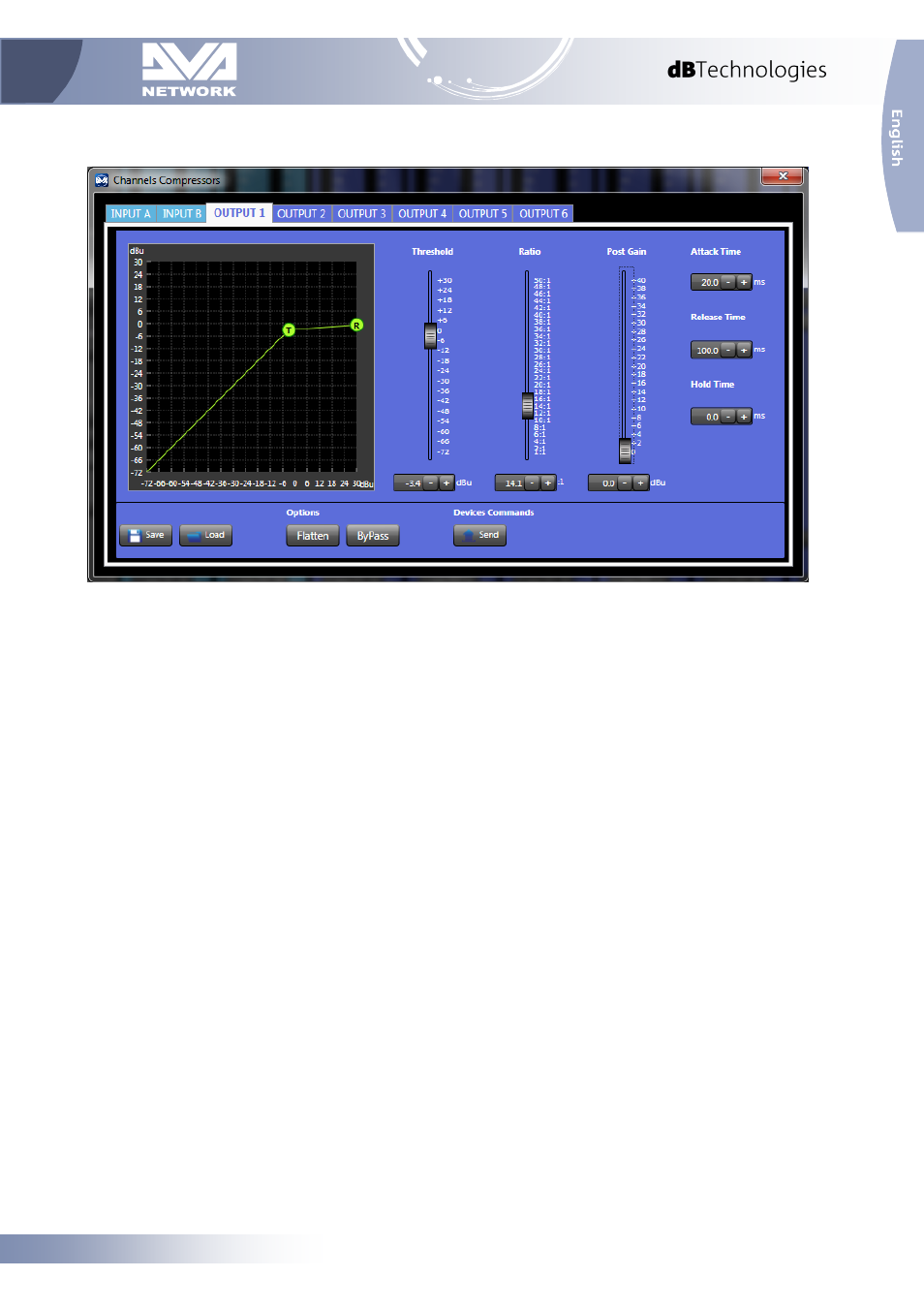 5 compressor panel, Compressor panel | dB TECHNOLOGIES DVA NETWORK 1.2 Device Plugins Manual User Manual | Page 15 / 17