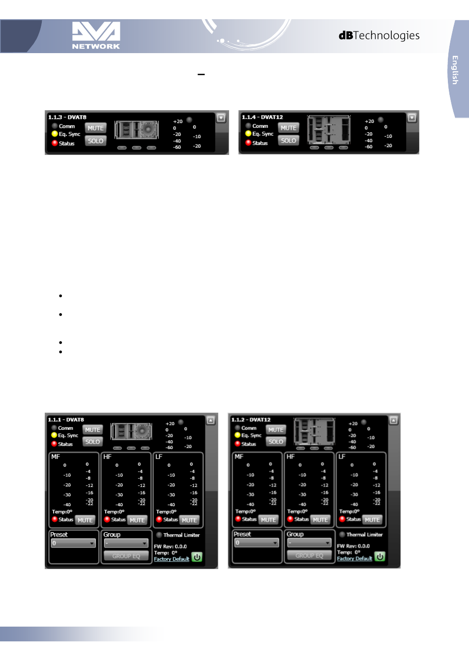 1 dva t8 and dva t12 – line array module, 1 compact view, 2 expanded view | Dva t8 and dva t12, Line array module, Compact view, Expanded view, Dva t8 and dva t12 – line array module | dB TECHNOLOGIES DVA NETWORK 1.2 Device Plugins Manual User Manual | Page 3 / 17