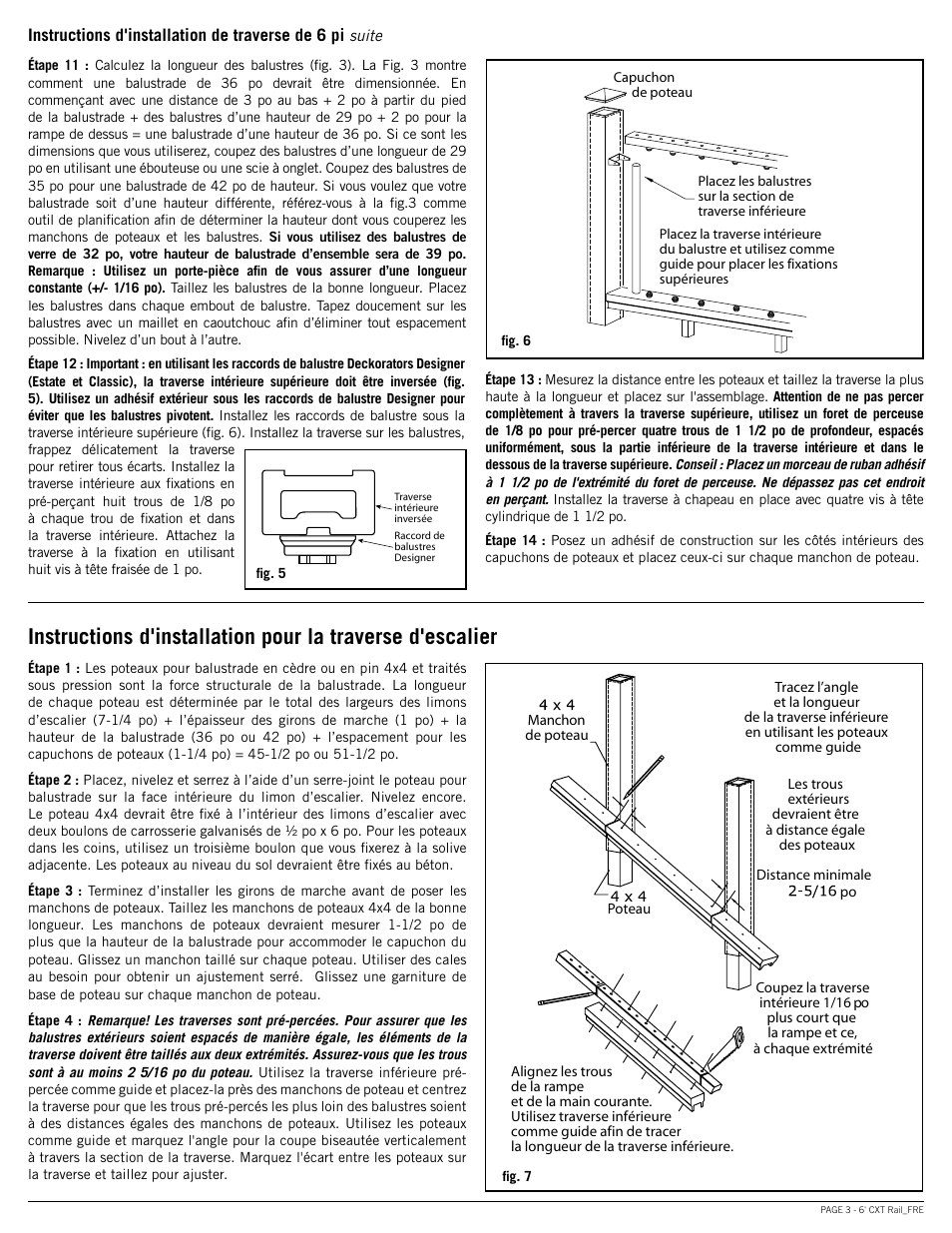 Deckorators CXT6 Rail User Manual | Page 7 / 12