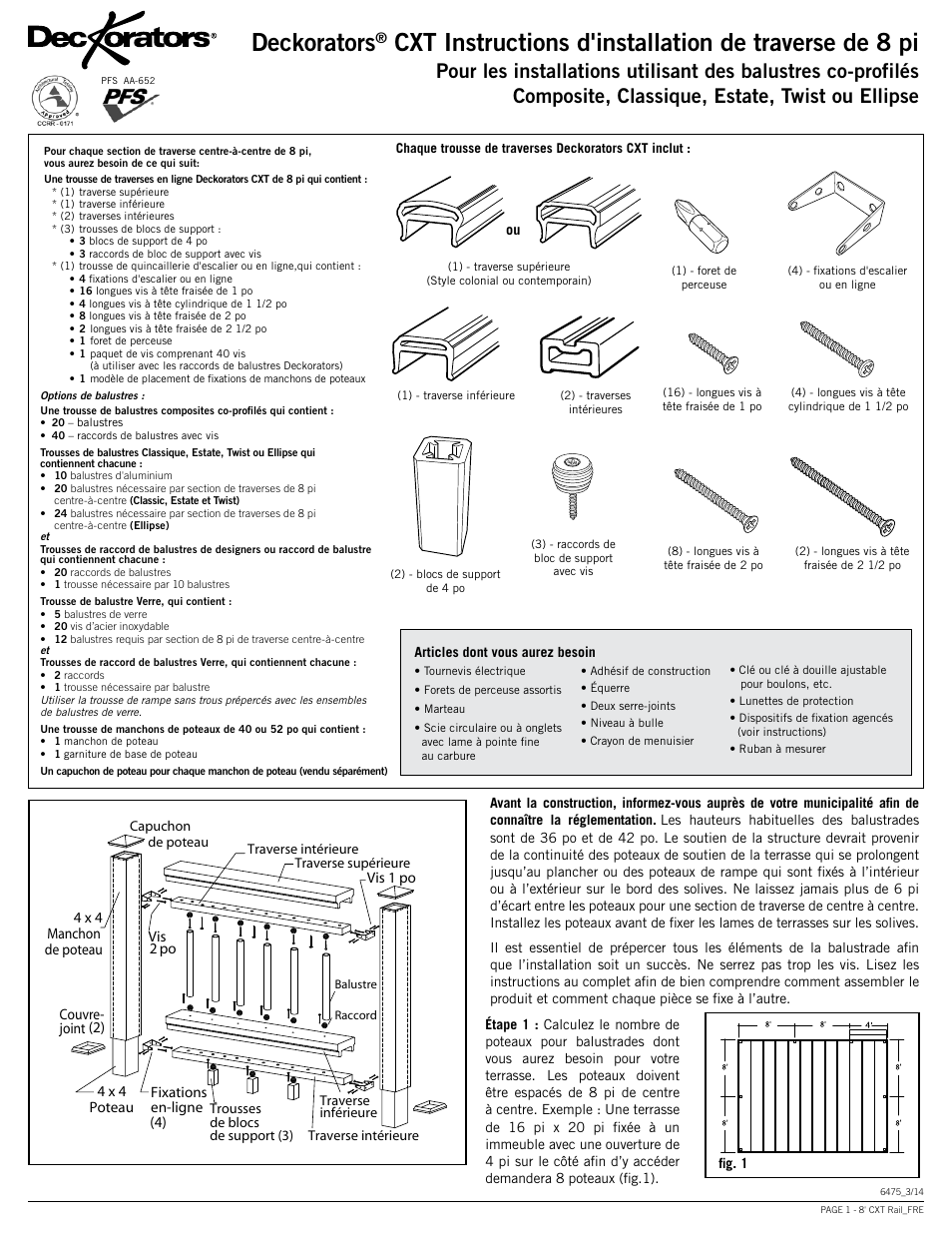 Deckorators, Railretainer.ai, Vis 1 po vis 2 po | Deckorators CXT8 Rail User Manual | Page 4 / 9