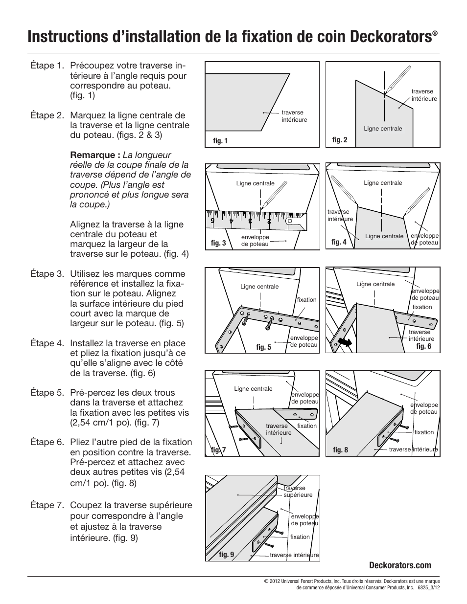 Deckorators Angle Bracket User Manual | Page 2 / 3