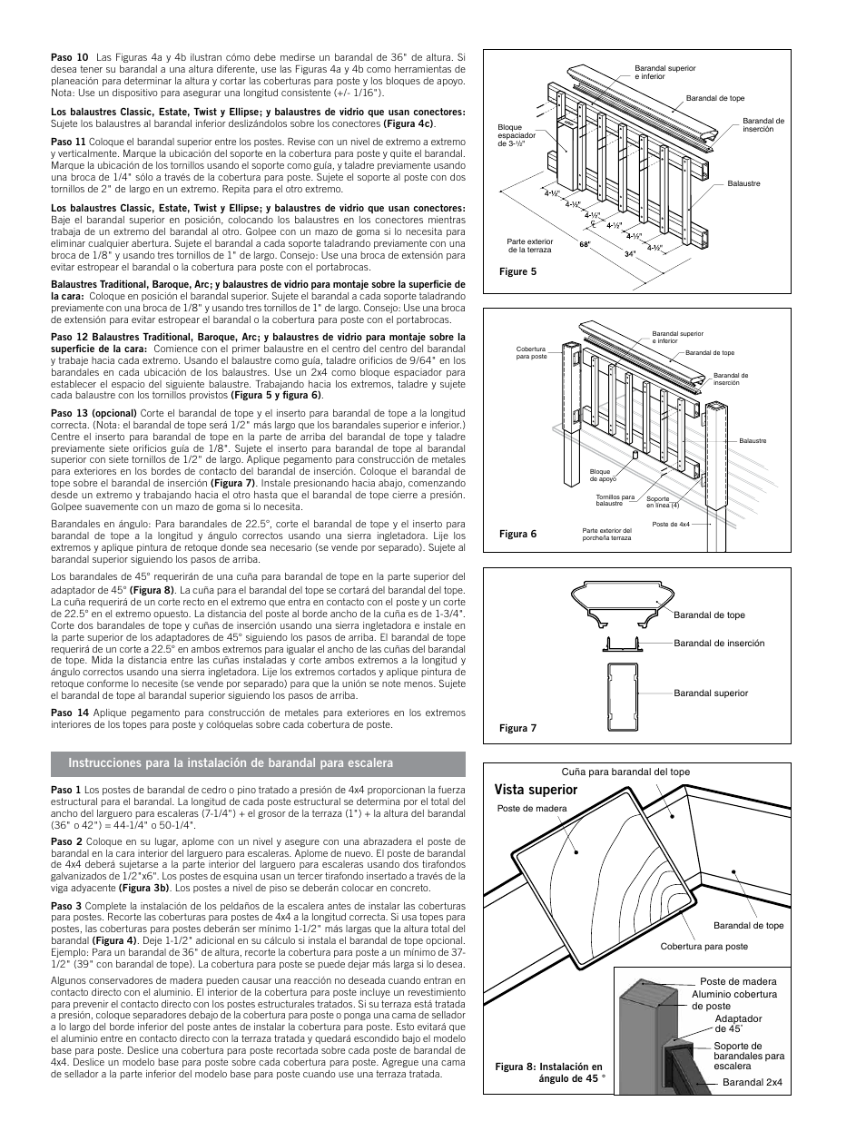 Vista superior | Deckorators Aluminum 6 Railing User Manual | Page 11 / 12