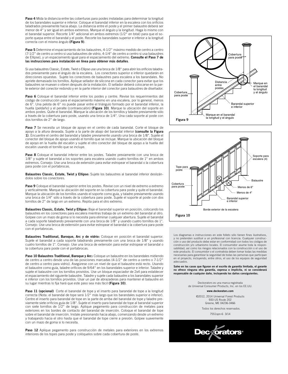 Deckorators Aluminum 6 Railing User Manual | Page 12 / 12