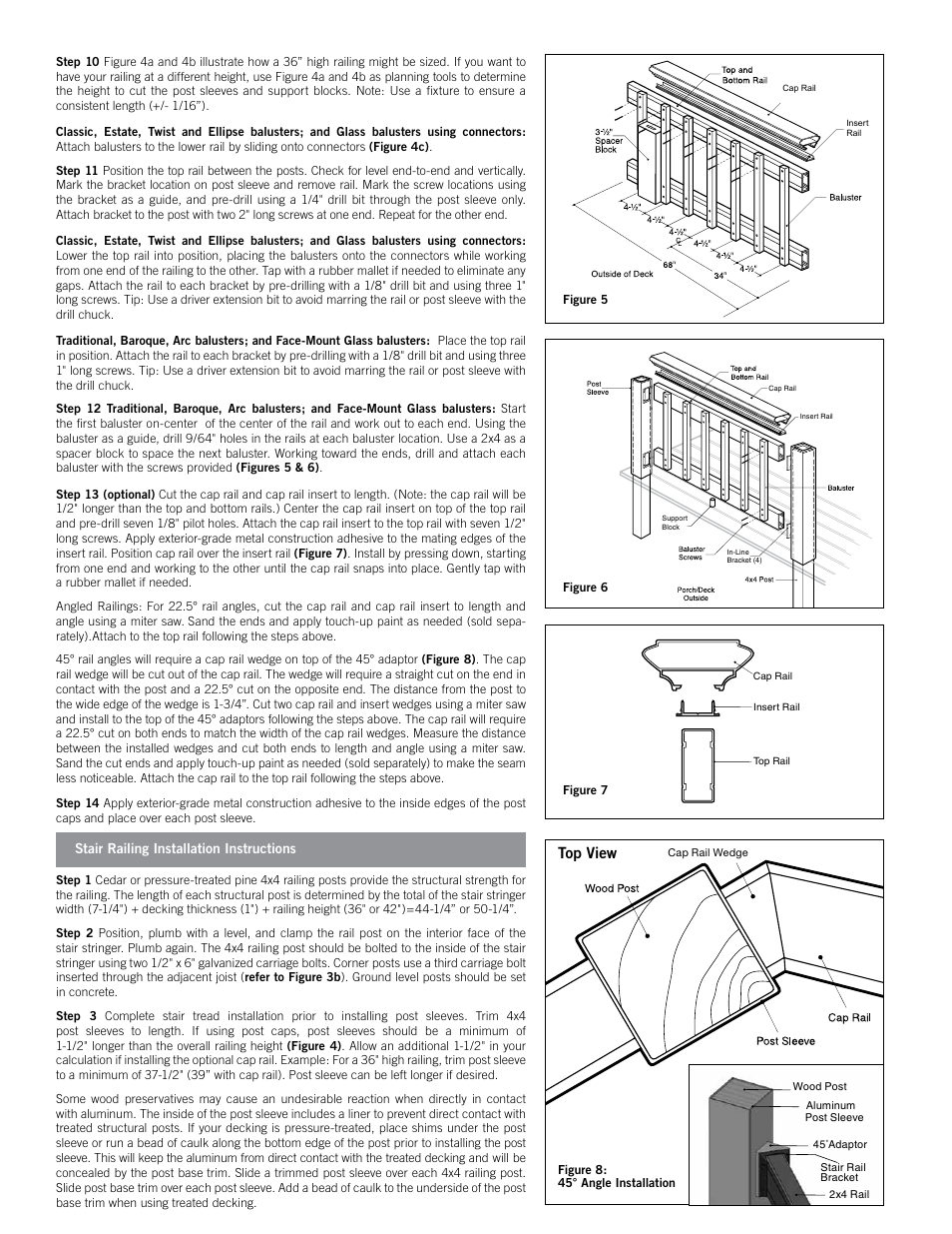 Top view | Deckorators Aluminum 6 Railing User Manual | Page 3 / 12