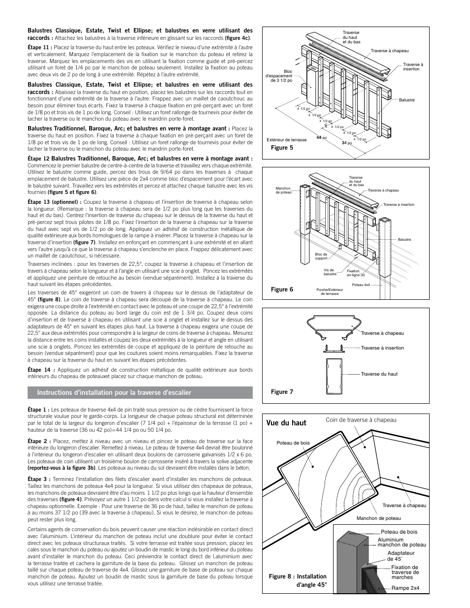 Vue du haut | Deckorators Aluminum 6 Railing User Manual | Page 7 / 12