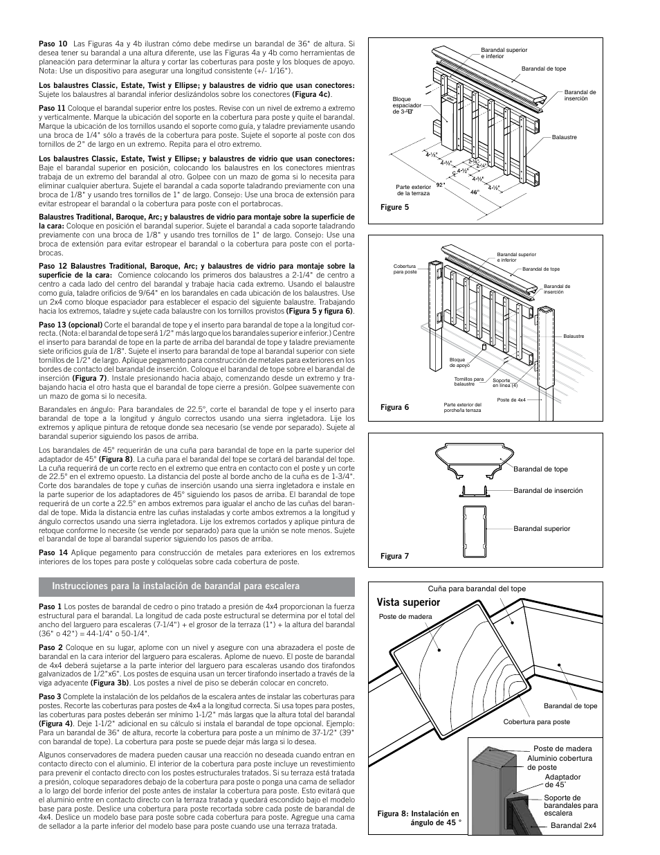 Vista superior | Deckorators Aluminum 8 Railing User Manual | Page 11 / 12