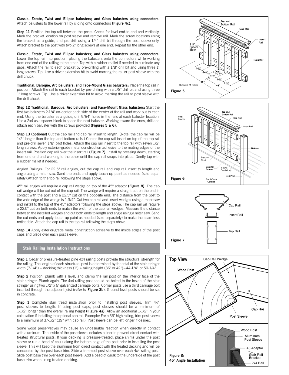 Top view | Deckorators Aluminum 8 Railing User Manual | Page 3 / 12