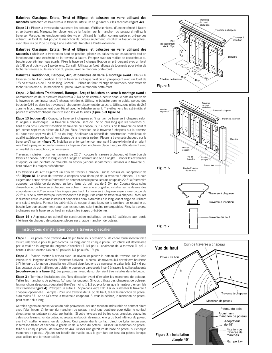 Vue du haut | Deckorators Aluminum 8 Railing User Manual | Page 7 / 12