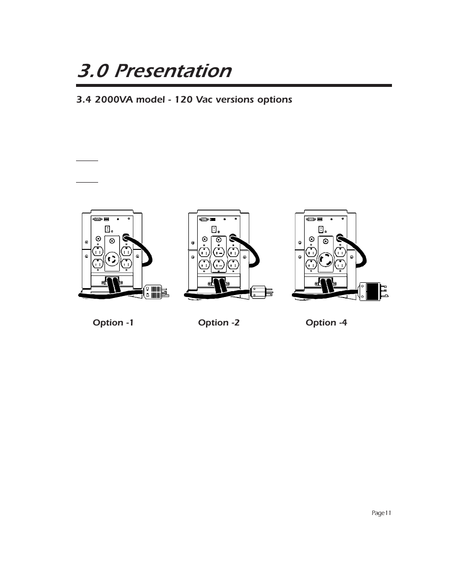 0 presentation | APC 2000 User Manual | Page 13 / 44