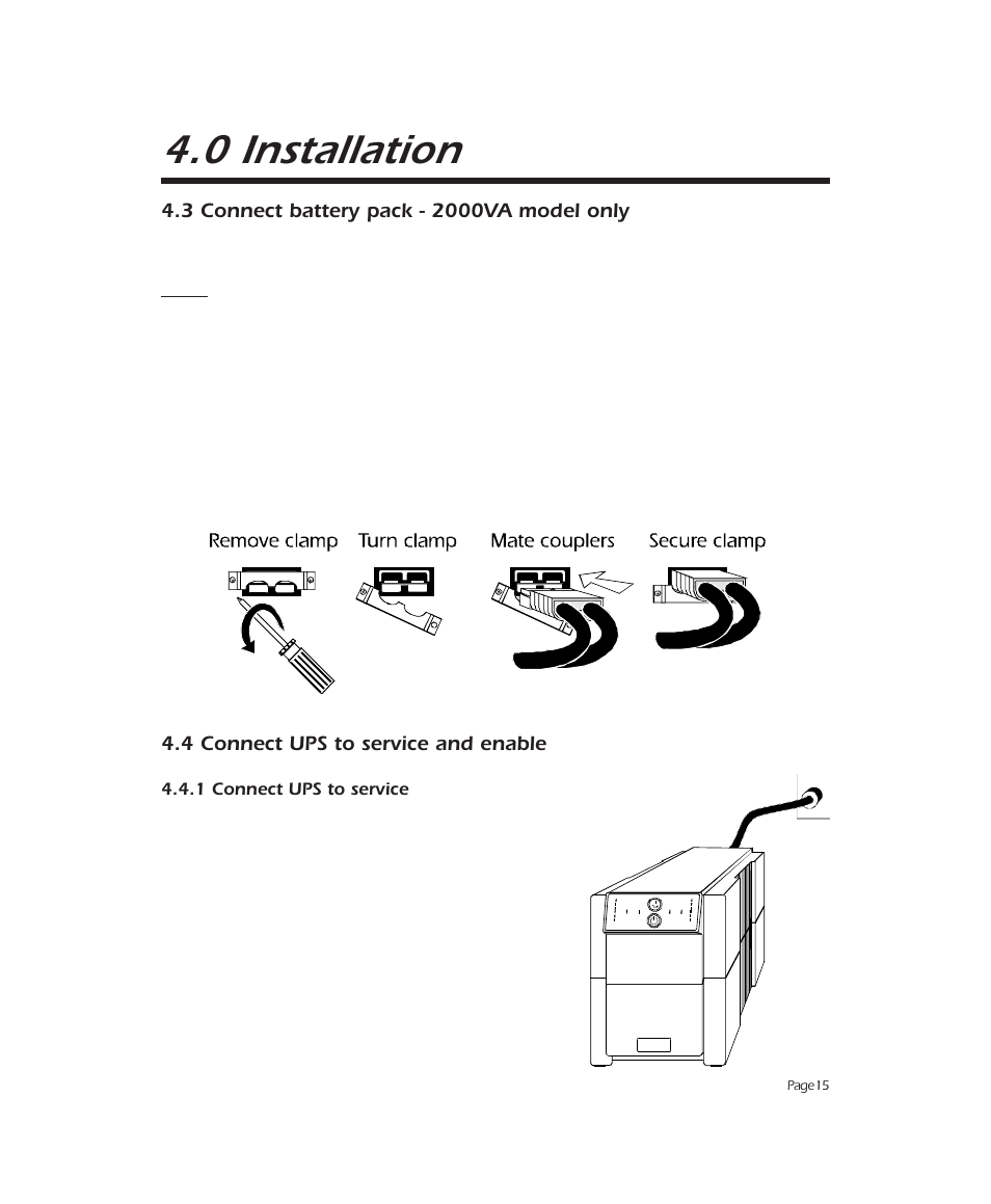 0 installation | APC 2000 User Manual | Page 17 / 44