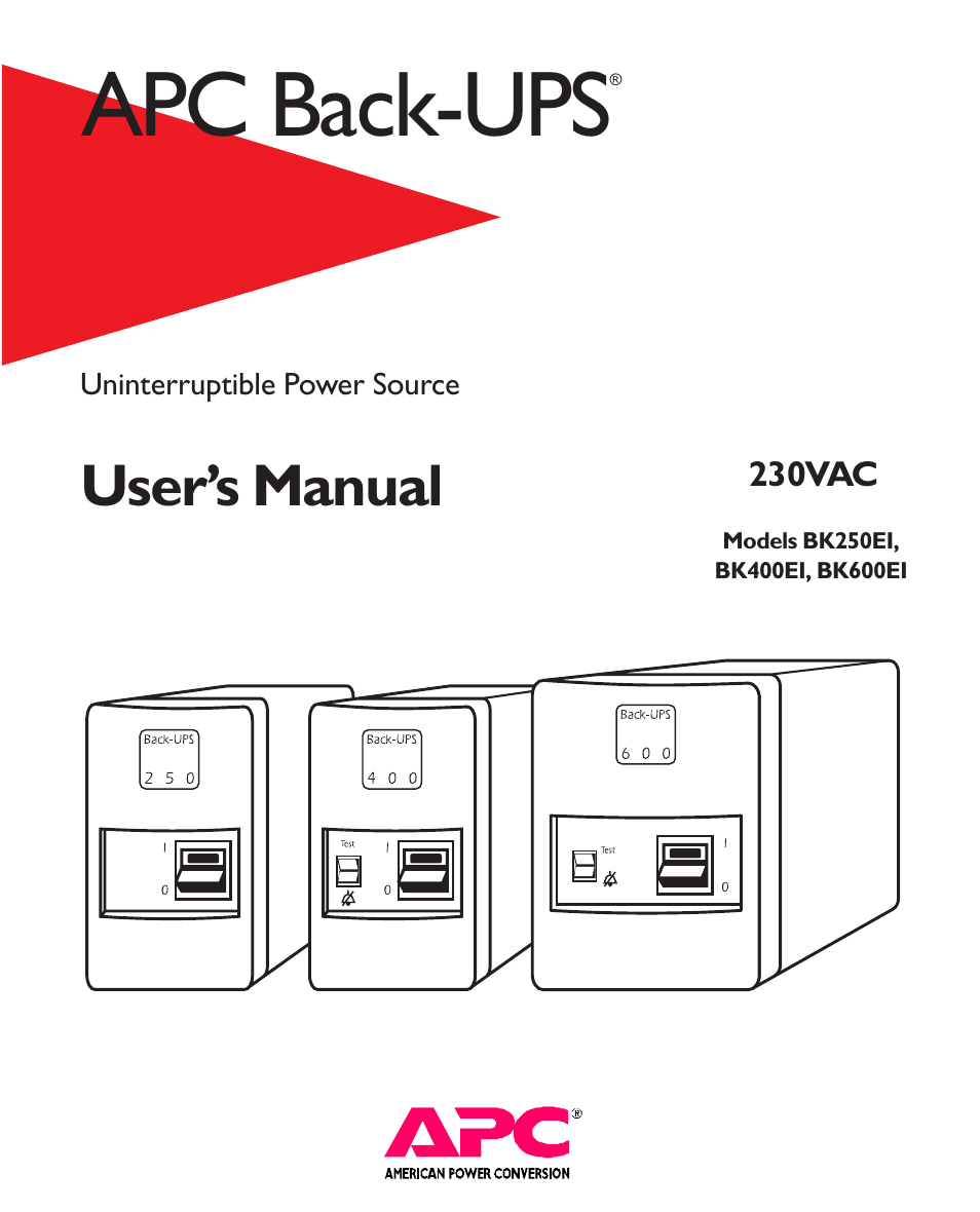 APC BK600EI User Manual | 40 pages