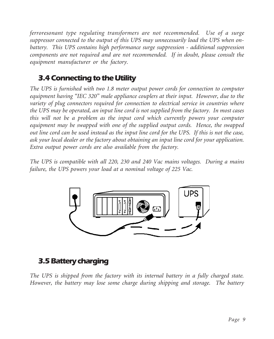 4 connecting to the utility, 5 battery charging | APC BK600EI User Manual | Page 11 / 40