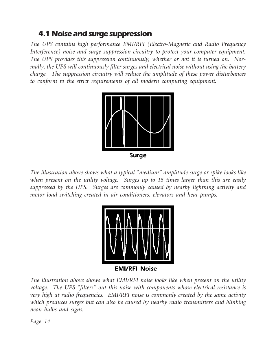 1 noise and surge suppression | APC BK600EI User Manual | Page 16 / 40