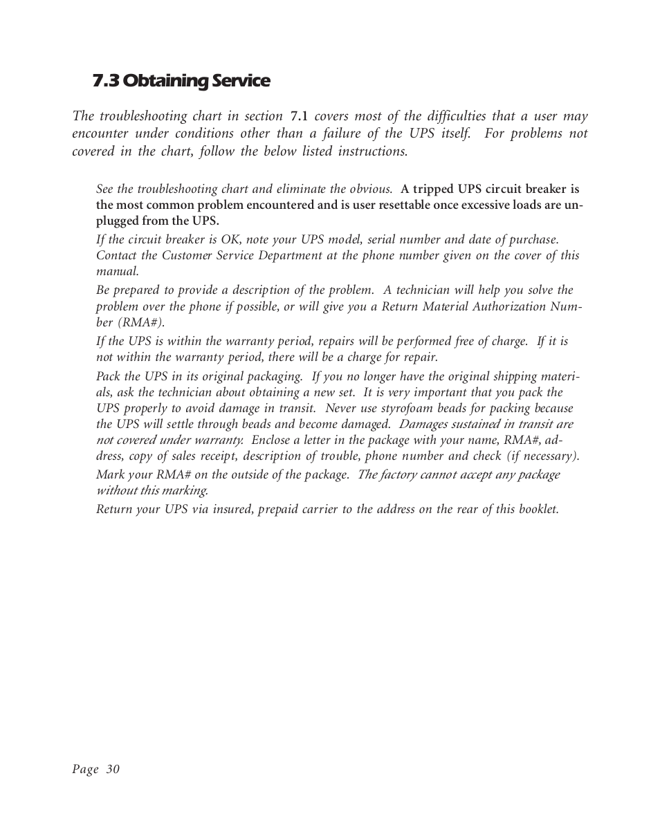 3 obtaining service | APC BK600EI User Manual | Page 32 / 40