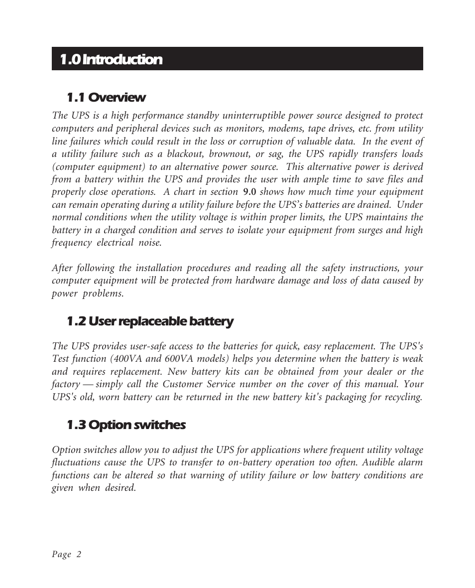 0 introduction | APC BK600EI User Manual | Page 4 / 40