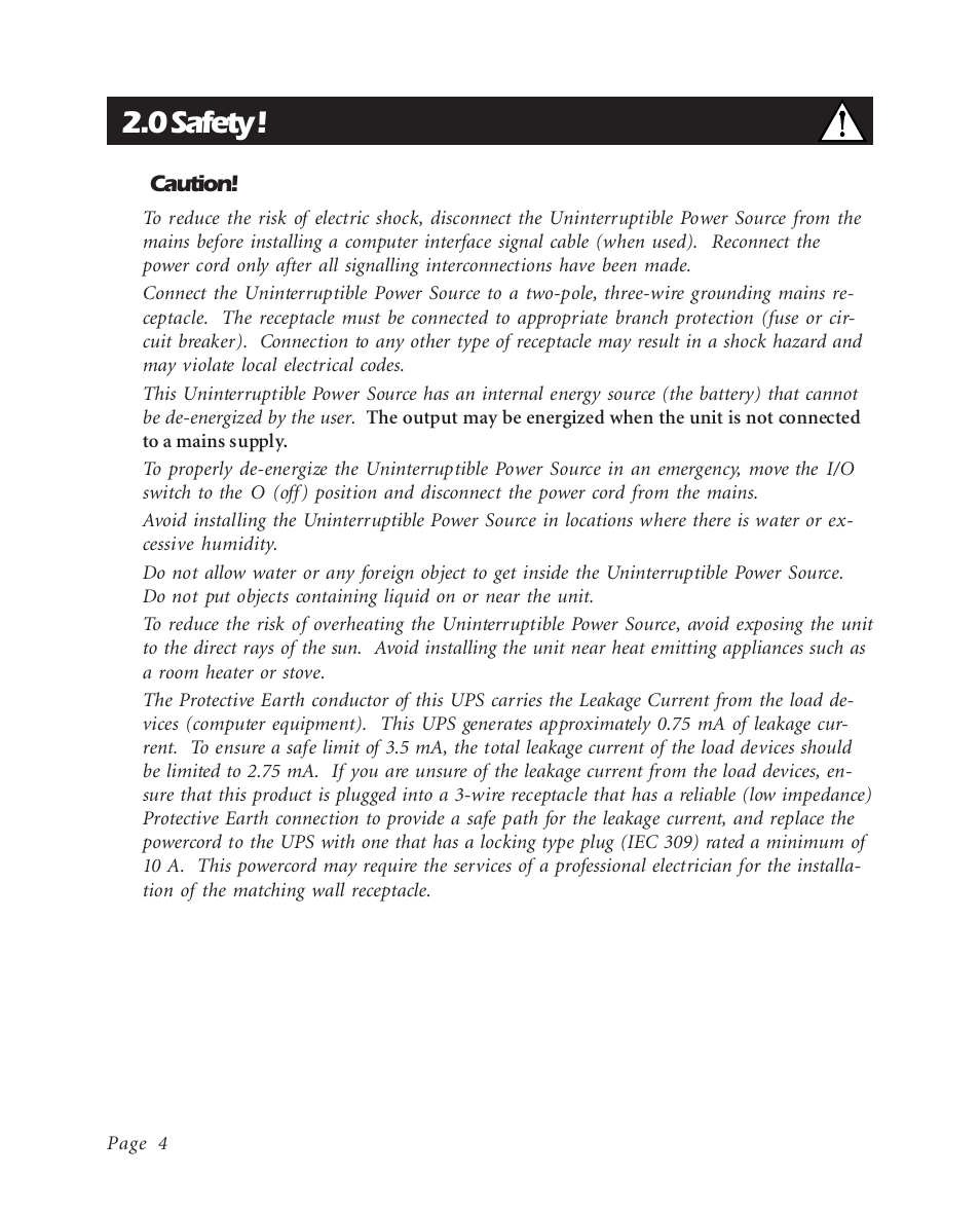 0 safety | APC BK600EI User Manual | Page 6 / 40