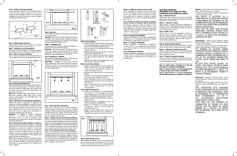 Deckorators Glass Baluster Lighting Kit User Manual | Page 2 / 8