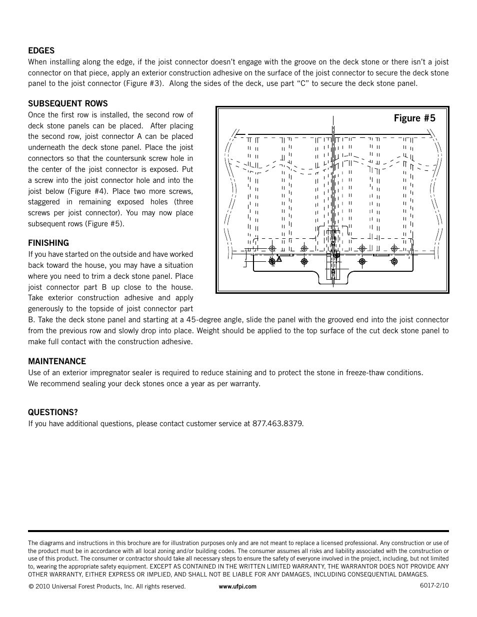 Figure #5 | Deckorators Deck Stones User Manual | Page 2 / 6