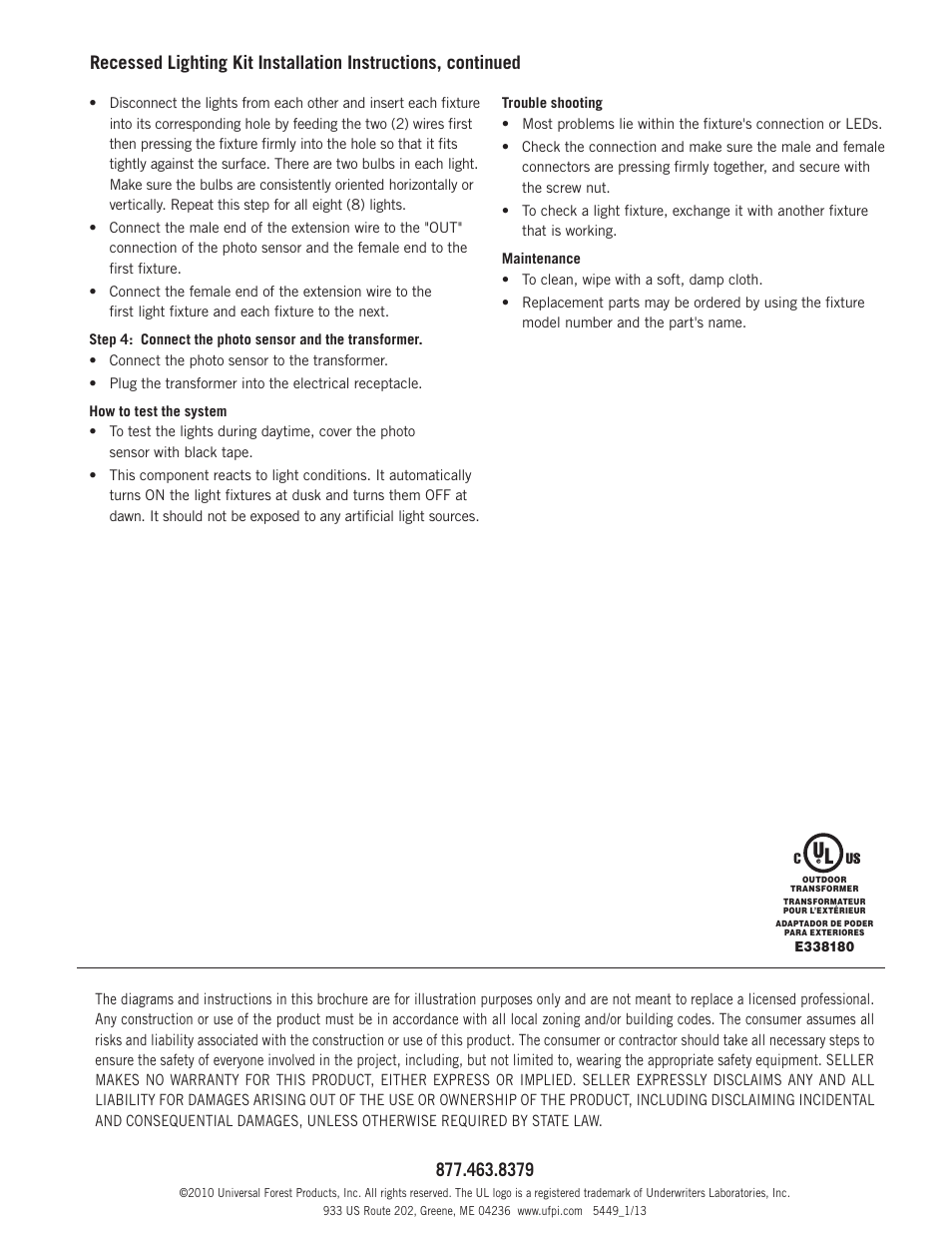 Deckorators Recessed Lighting Kit User Manual | Page 2 / 6