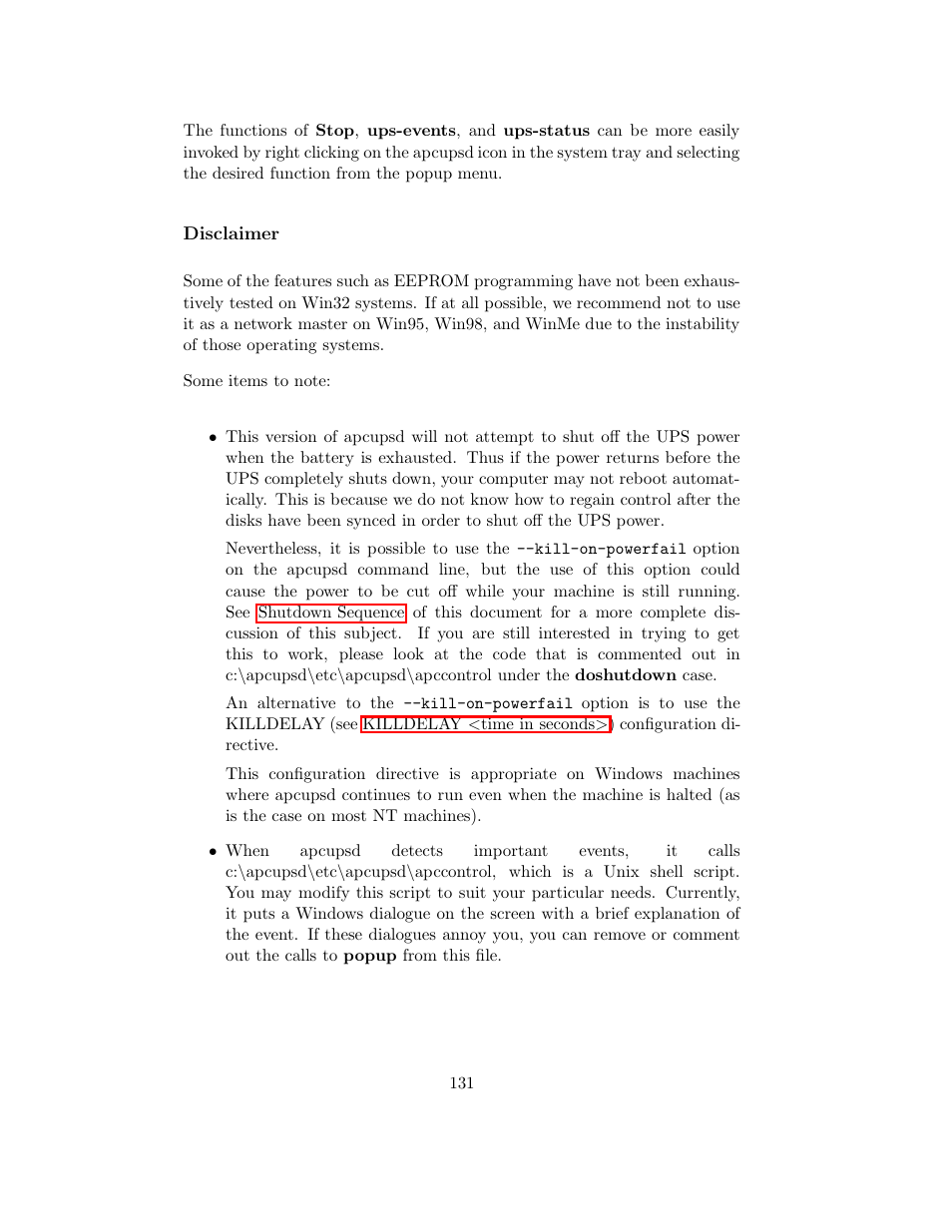 Disclaimer | APC UPS control system User Manual | Page 132 / 233
