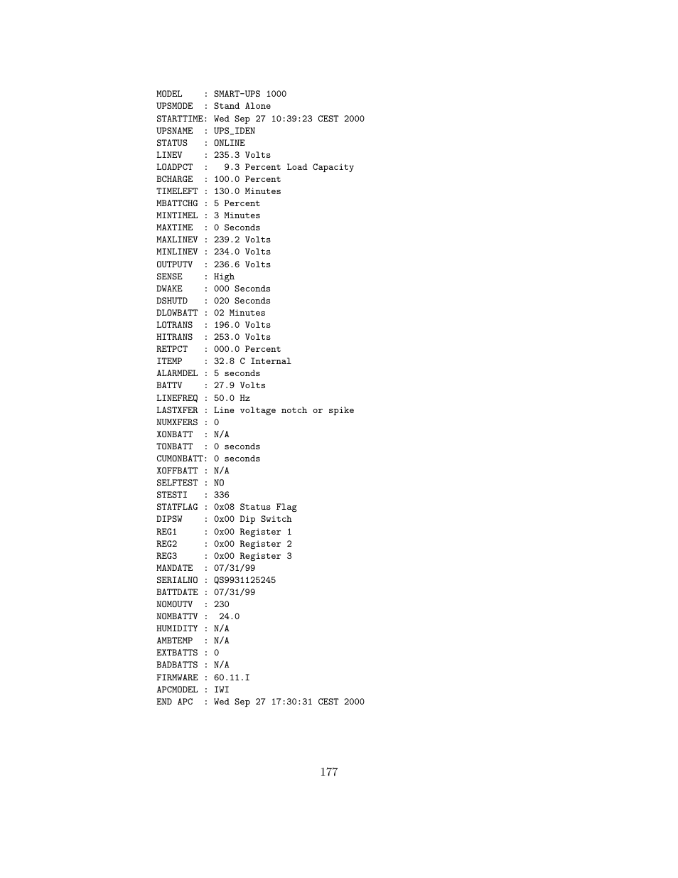 APC UPS control system User Manual | Page 178 / 233