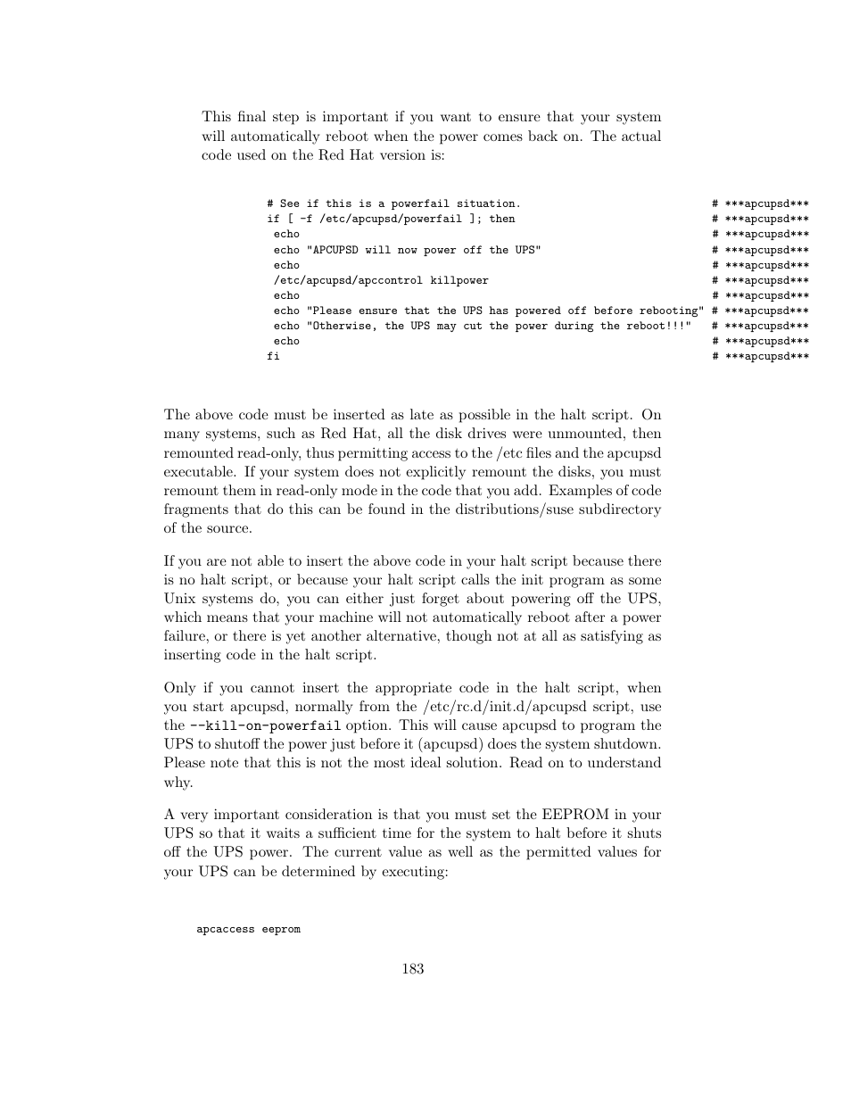 APC UPS control system User Manual | Page 184 / 233