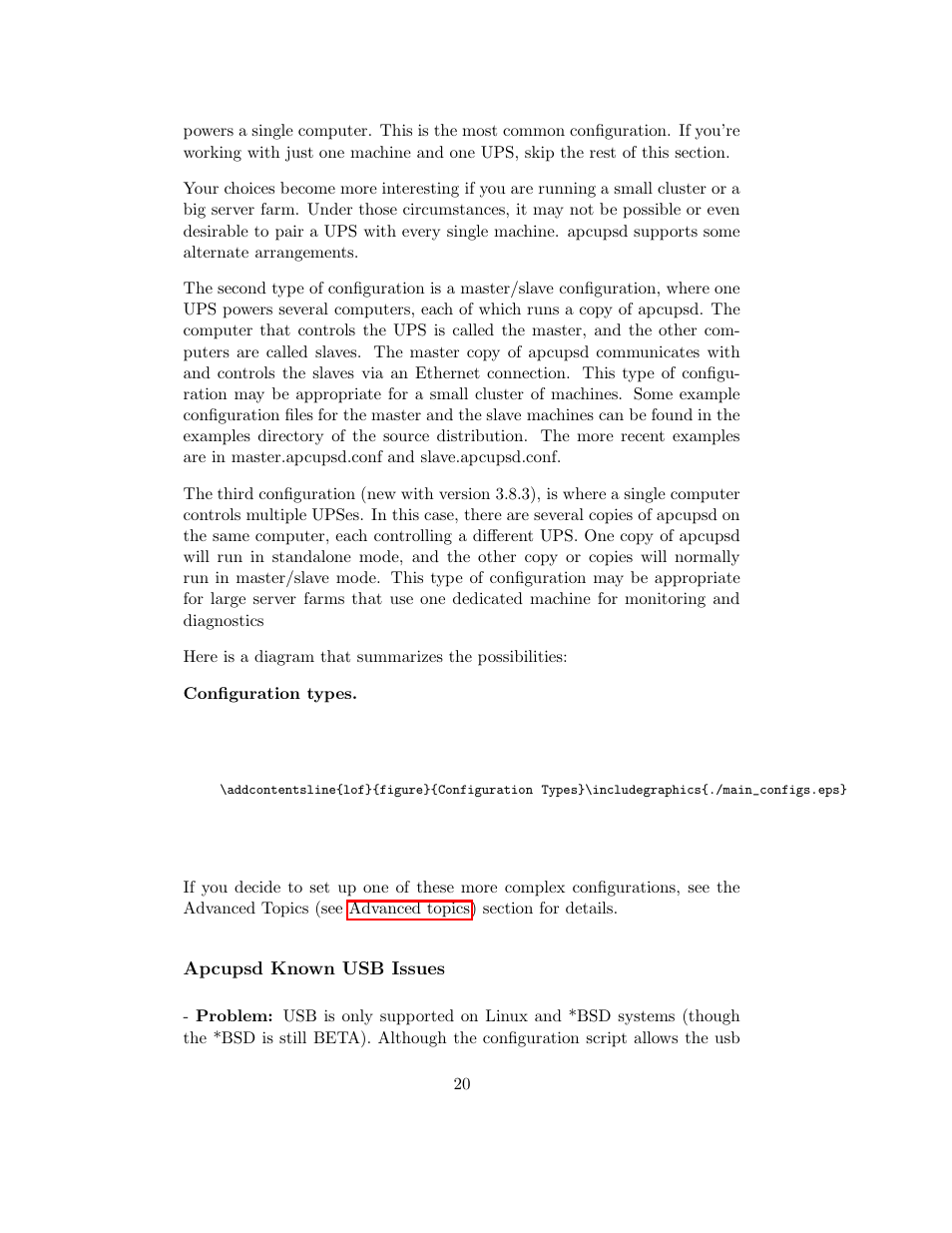 Apcupsd known usb issues | APC UPS control system User Manual | Page 21 / 233