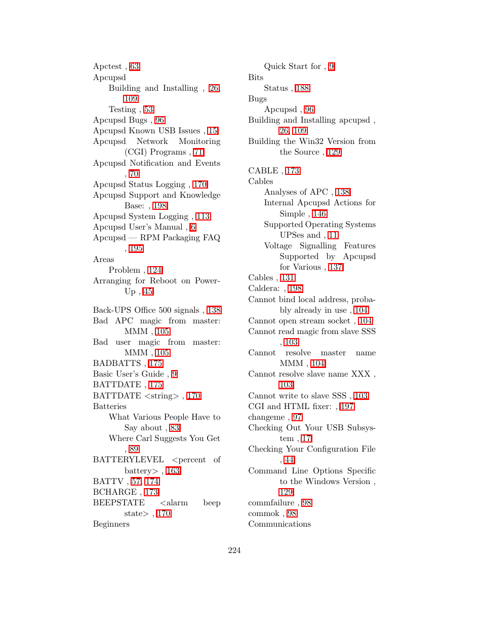 APC UPS control system User Manual | Page 225 / 233