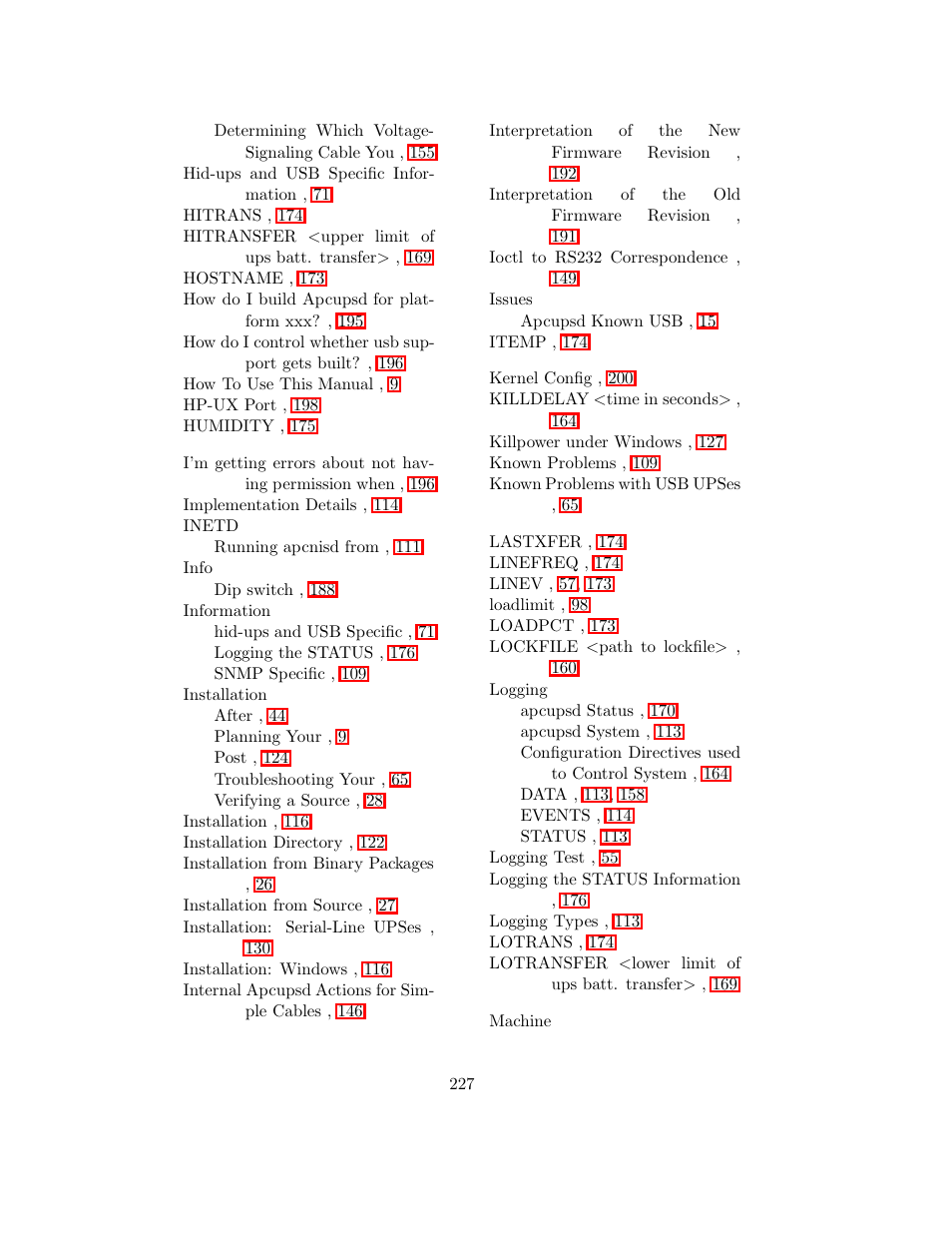 APC UPS control system User Manual | Page 228 / 233