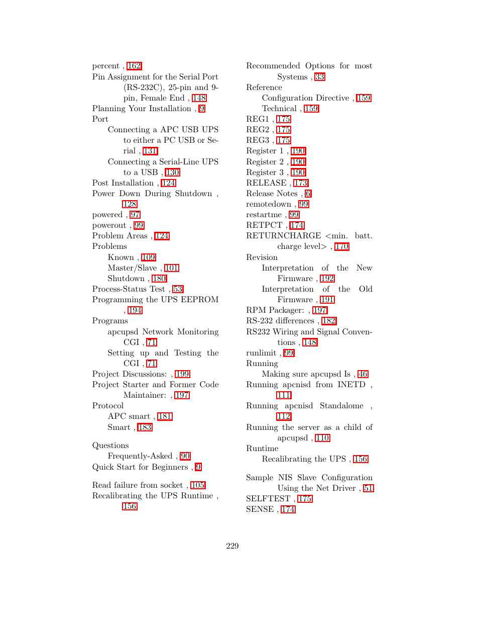 APC UPS control system User Manual | Page 230 / 233