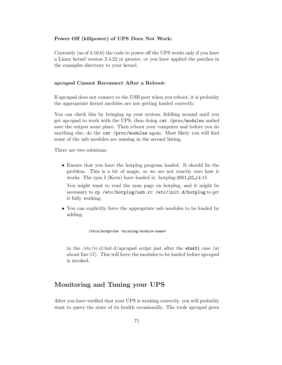 Monitoring and tuning your ups | APC UPS control system User Manual | Page 72 / 233