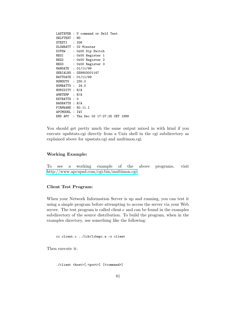 APC UPS control system User Manual | Page 82 / 233