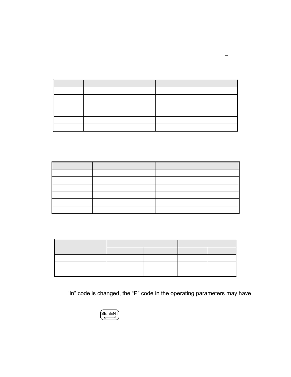 Set-up parameters | Despatch DES2000 Controller User Manual | Page 12 / 19