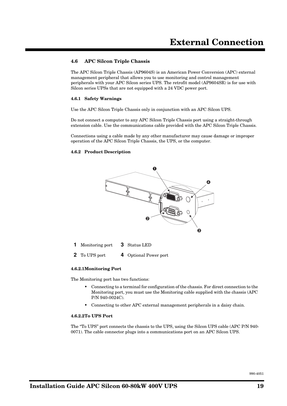 External connection | APC 60-80kW User Manual | Page 19 / 80