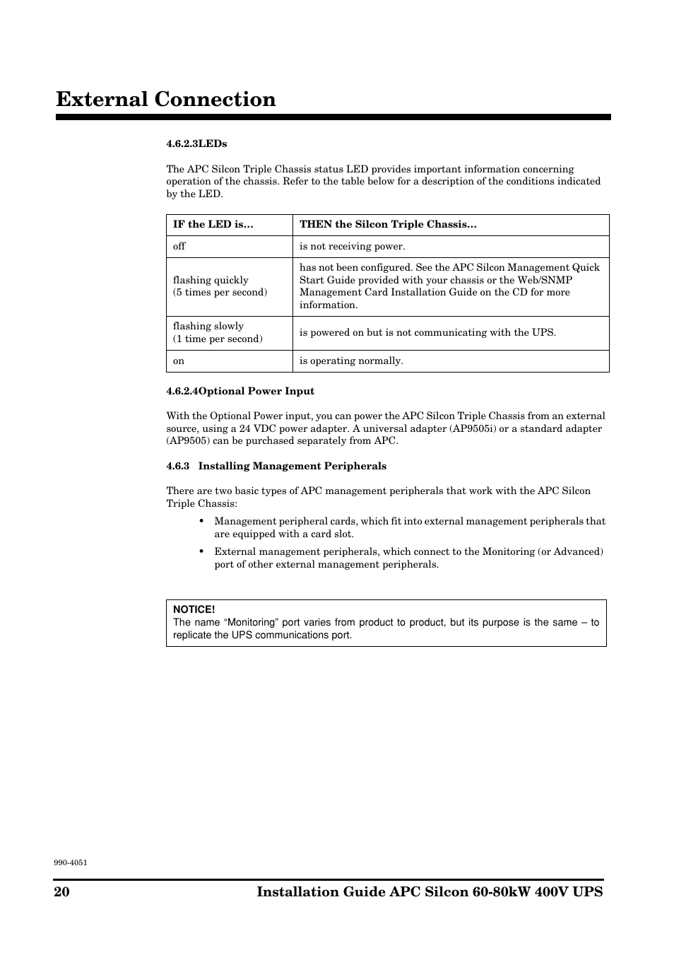 External connection | APC 60-80kW User Manual | Page 20 / 80