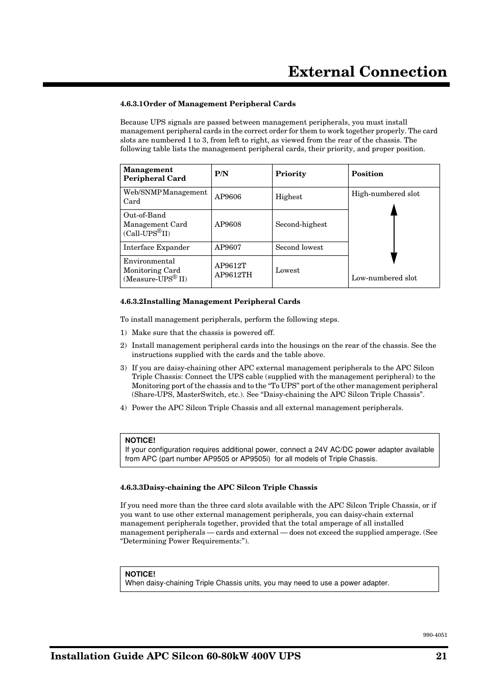 External connection | APC 60-80kW User Manual | Page 21 / 80