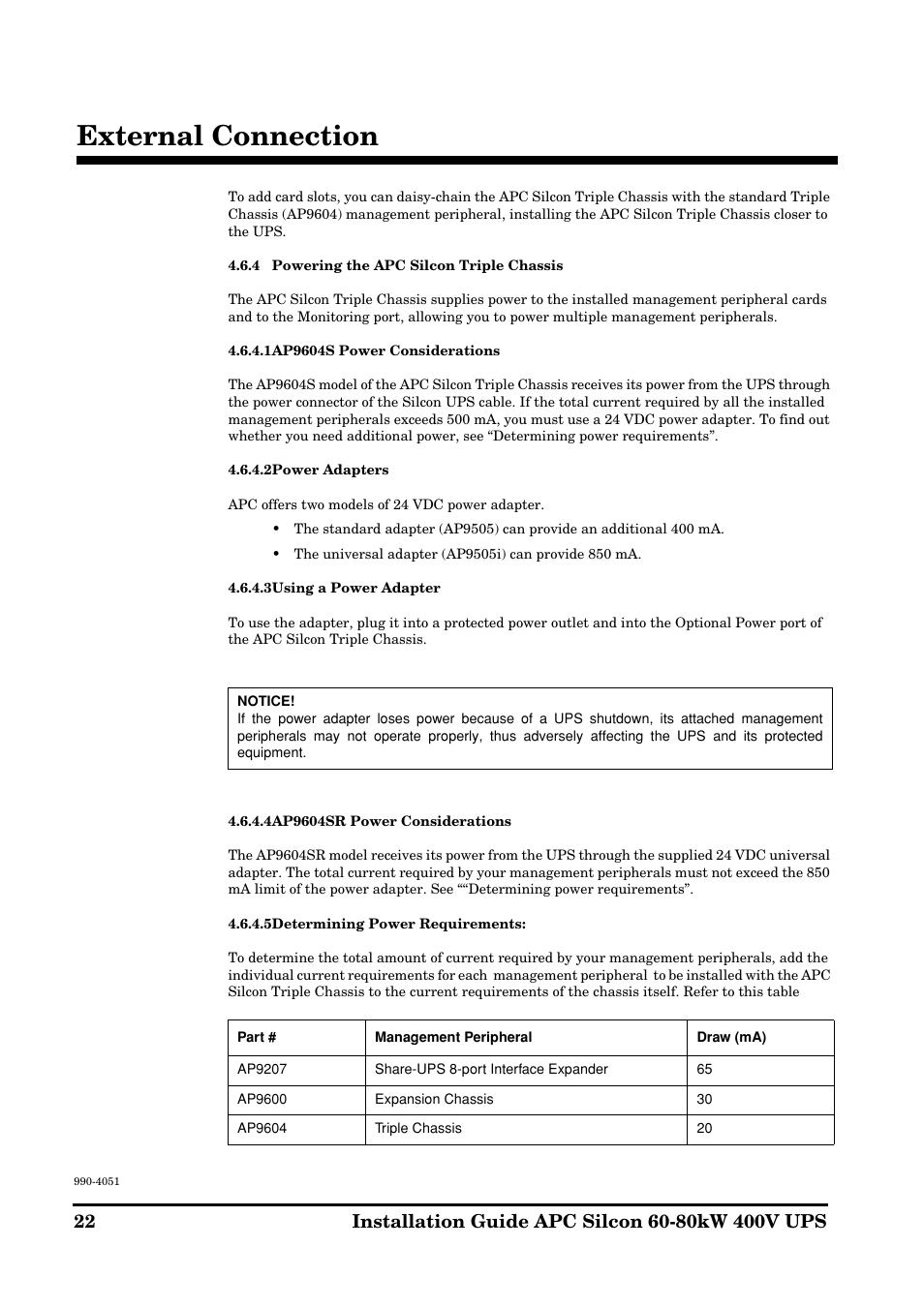 External connection | APC 60-80kW User Manual | Page 22 / 80