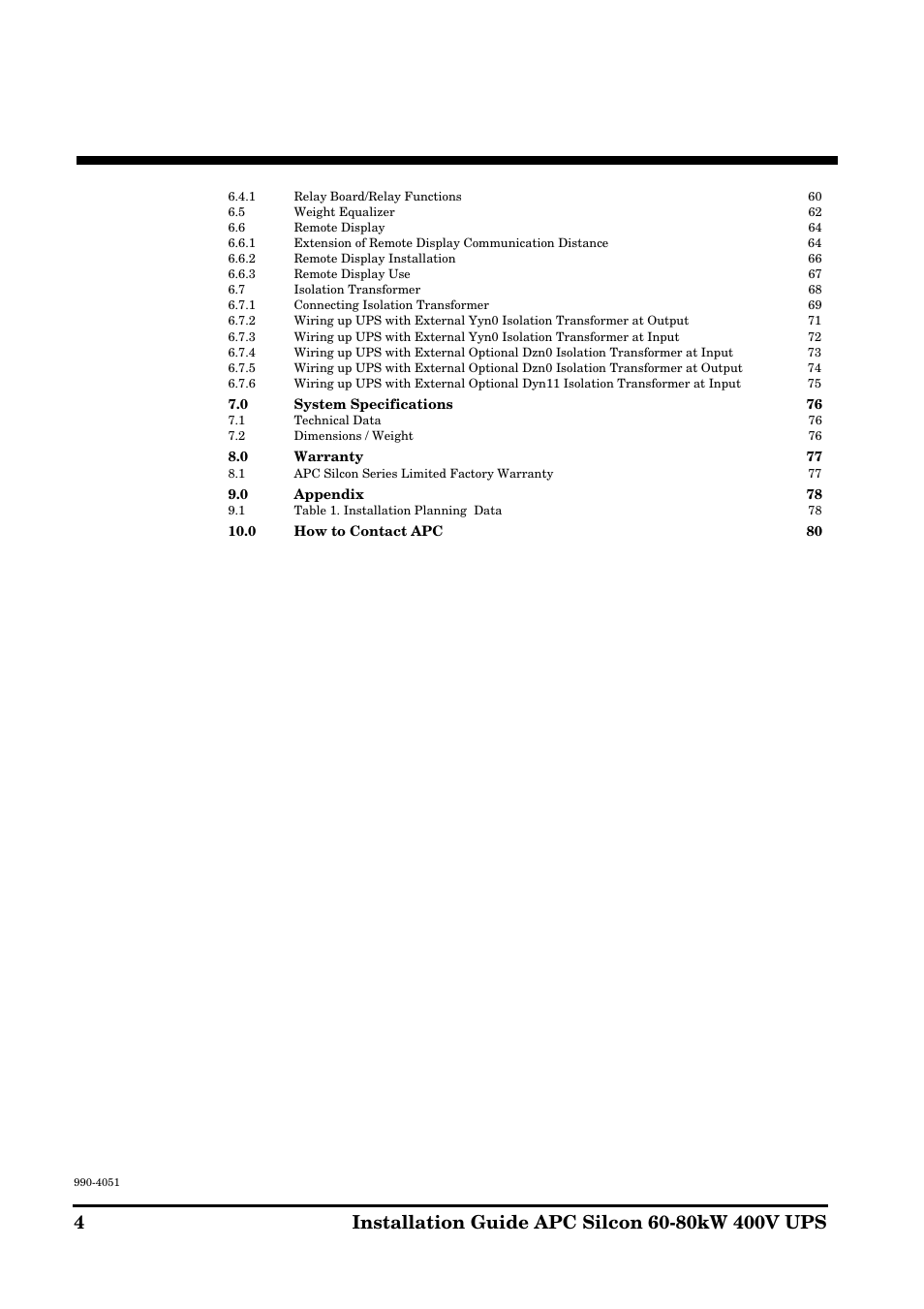 APC 60-80kW User Manual | Page 4 / 80