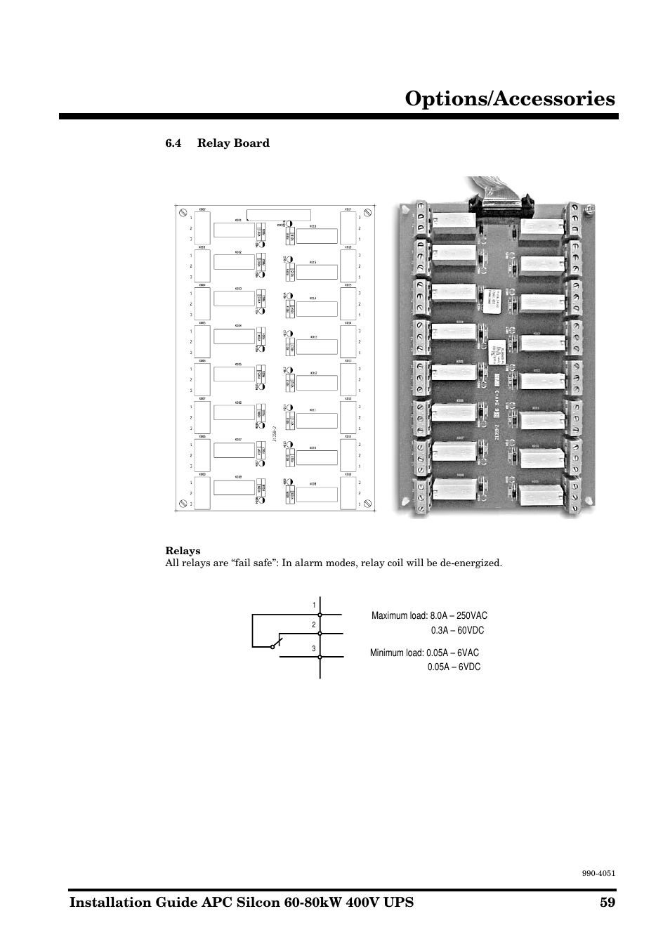 Options/accessories | APC 60-80kW User Manual | Page 59 / 80