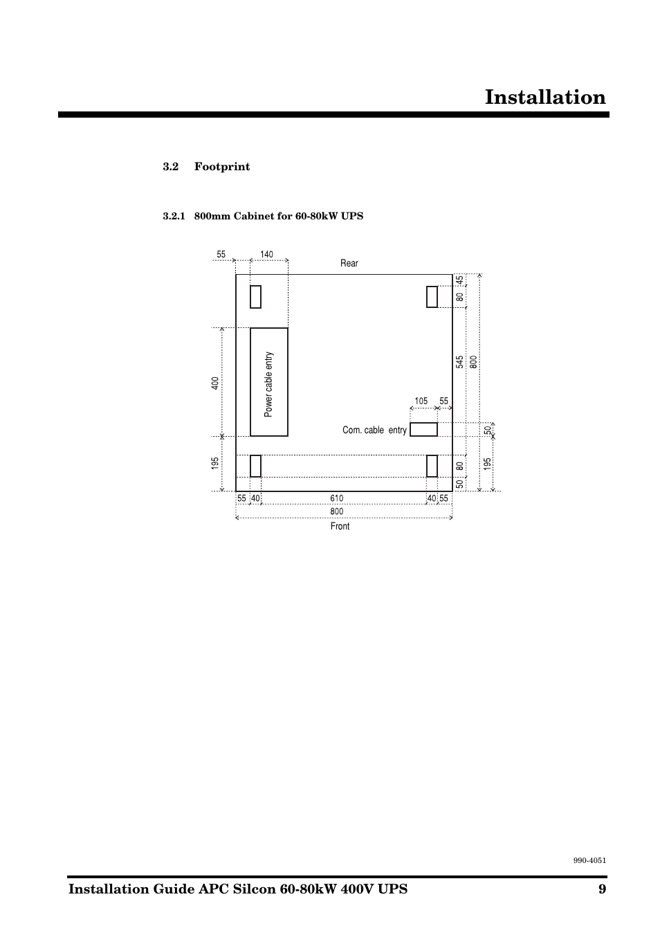 Installation | APC 60-80kW User Manual | Page 9 / 80