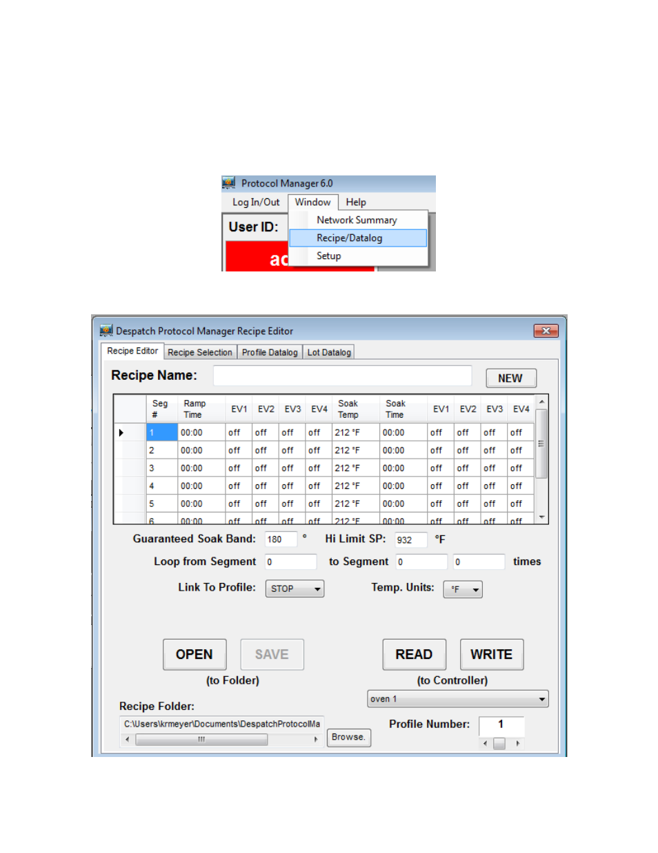 Configuring a recipe | Despatch Protocol Manager with Protocol Plus User Manual | Page 26 / 57